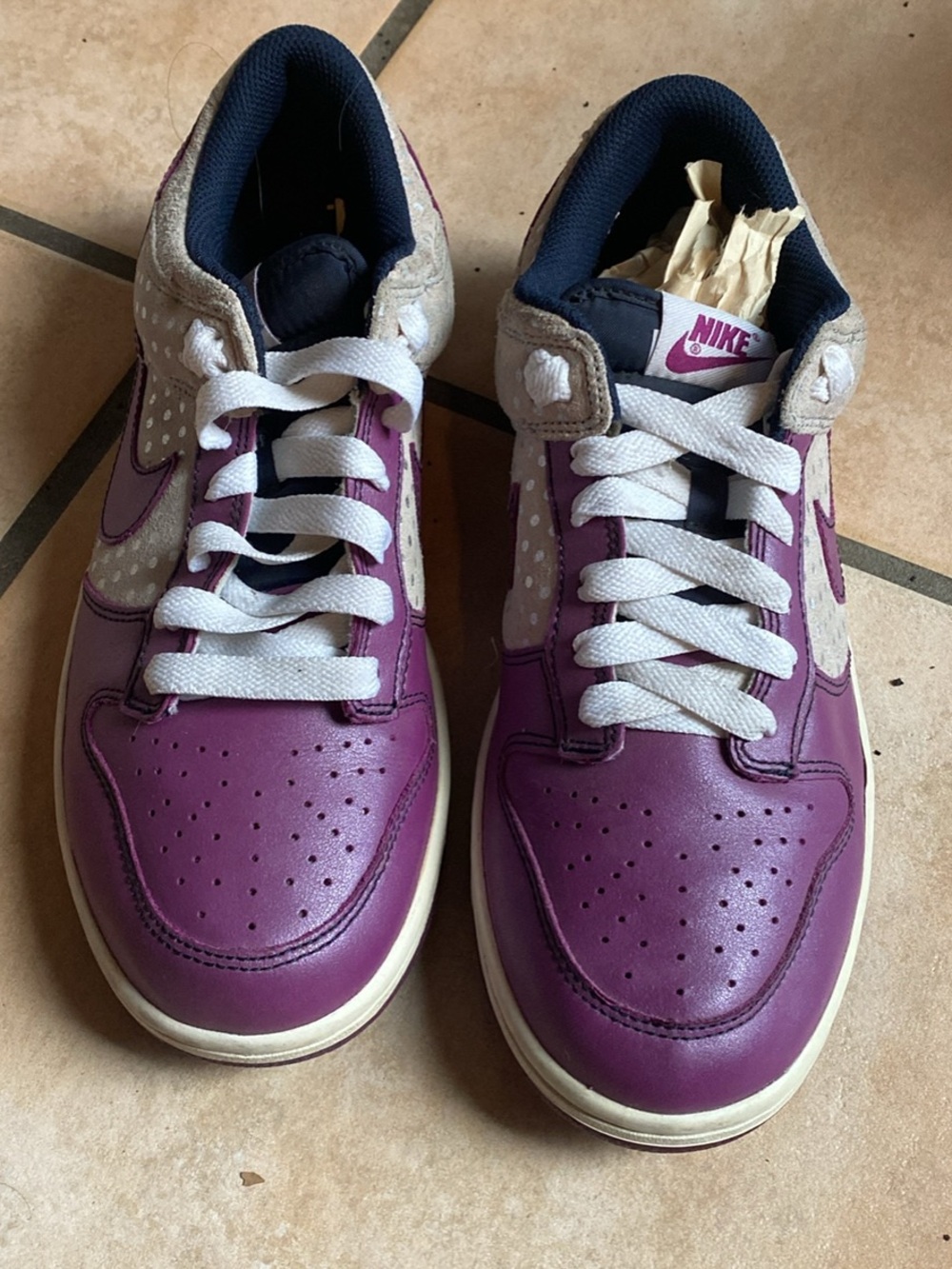 Nike Purple and White dunks